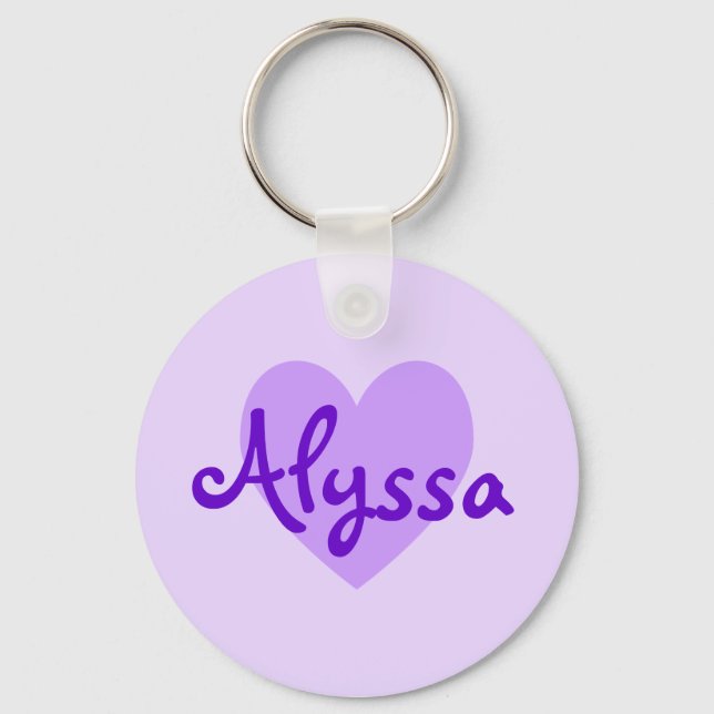 Porte-clés Alyssa en violet (Recto)