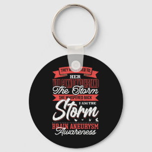 Porte-clés Am The Storm Brain Aneurysm Support de soutien
