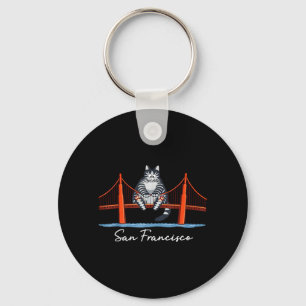 Porte-clés Amant de livres de chat de San Francisco Golden Ga