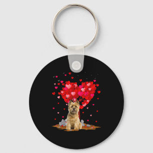 Porte-clés Amateur de chien Cairn Terrier en forme de cœur Ca