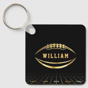 Porte-clés Amateur de football américain Black & Gold