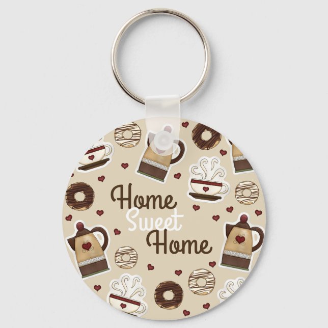 Porte-clés Amateurs de café Home Sweet Home (Recto)