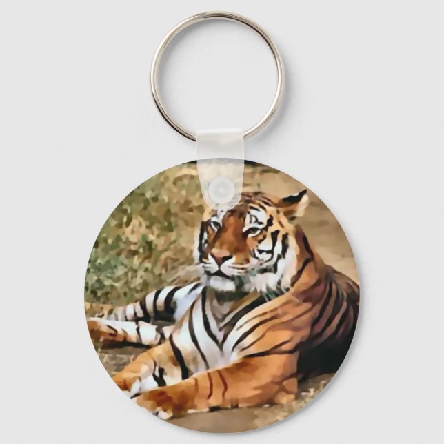 Porte-clés Amateurs de tigres Cadeaux d'art (Recto)
