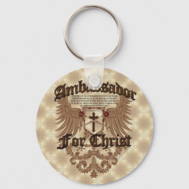 Porte-clés Ambassadeur Pour Christ, Corinthiens Bible Verse (Recto)