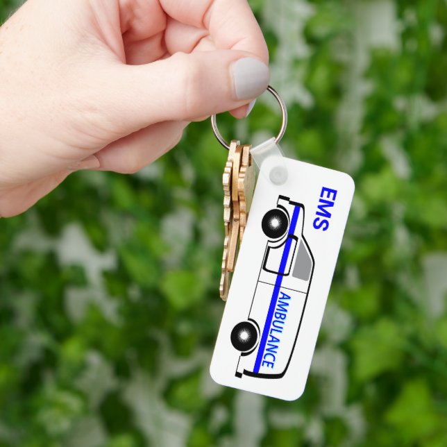 Porte-clés Ambulance EMS avec devis biblique (main)