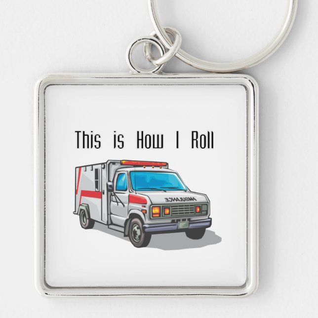 Porte-clés Ambulance How I Roll (Devant)