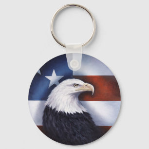 Porte-clés Américain Eagle et drapeau