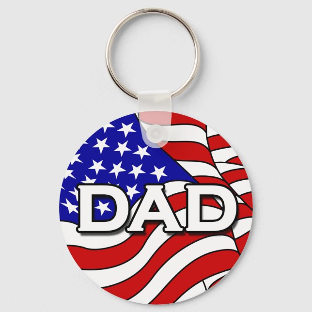 Porte-clés American Flag et papa Porte - clé (Recto)