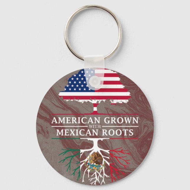 Porte-clés American Grosse avec des racines mexicaines style  (Recto)
