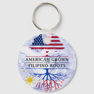 Porte-clés American Grosse avec des racines philippines style