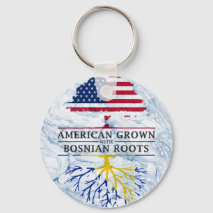 Porte-clés American Grown with Bosnian Roots Marble Style