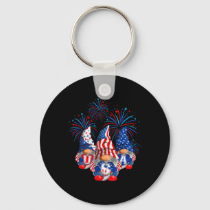 Porte-clés American Patriotic Gnomes Usa Independence Day 4e