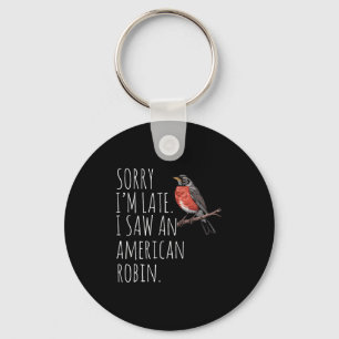 Porte-clés American Robin Oiseau à observer Amour drôle Sarca