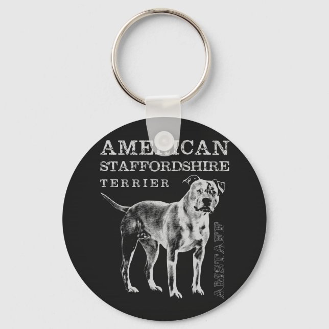 Porte-clés American Staffordshire Terrier - Amstaff (Recto)