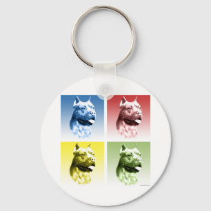 Porte-clés American Staffordshire Terrier Pop Art