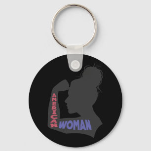 Porte-clés American Woman gris foncé