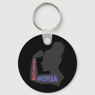 Porte-clés American Woman gris foncé