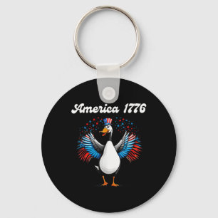 Porte-clés Amérique 1776, 4 juillet, Oie patriotique