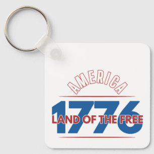 PORTE-CLÉS AMÉRIQUE 1776 TERRE DE LIBERTÉ