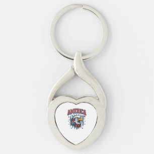 Porte-clés Amérique 1776 Vintage Eagle Patriote Maillot de Co