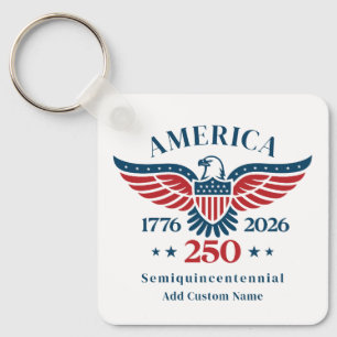 Porte-clés Amérique 250 Aigle royal Nom personnalisé Minimali