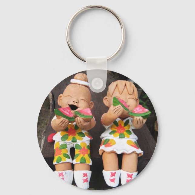 Porte-clés Amis heureux (Recto)