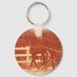 Porte-clés Amish Horse and Buggy Sepia