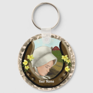 Porte-clés Amish Horseshoe Girl