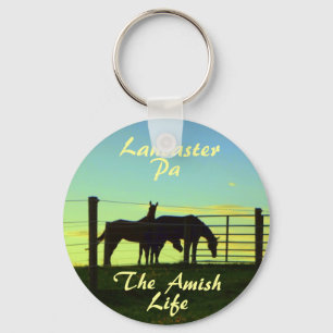 Porte-clés Amish Life, Lancaster County Horses Ketchain