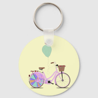 Porte-clés Amour à vélo sur mon vélo rose par Andy Scullion