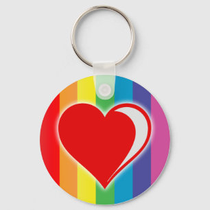 Porte-clés amour arc-en-ciel.
