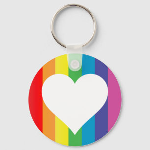 Porte-clés amour arc-en-ciel.