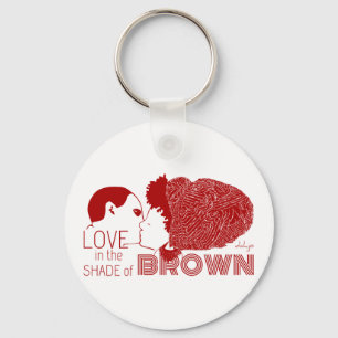 Porte-clés AMOUR Brown en rouge