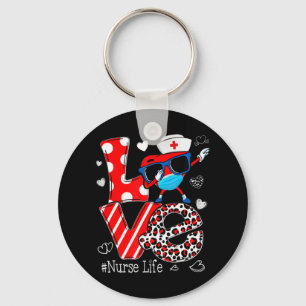 Porte-clés Amour Dabbing Coeur Infirmière Vie Valentines F