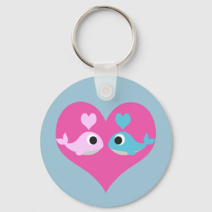 Porte-clés Amour de baleine mignonne