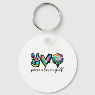 Porte-clés Amour de golf Joueur Amour Tie Dye Amateurs de gol