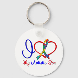 Porte-clés Amour de l'autisme I mon fils autiste