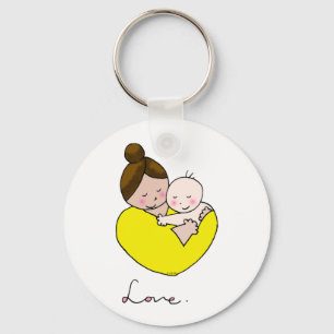 Porte-clés amour de maman et bébé
