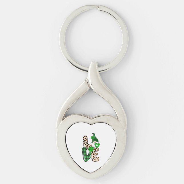 Porte-clés AMOUR Déjeuner Lady Gnome Funny St Patrick's Day S (Devant)