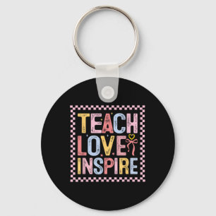 Porte-clés Amour Drôle Enseigner Inspirer Enseignant Premier 