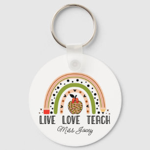 Porte-clés Amour Enseigner Inspirer Rainbow Appréciation de l