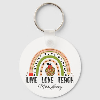 Porte-clés Amour Enseigner Inspirer Rainbow Appréciation de l