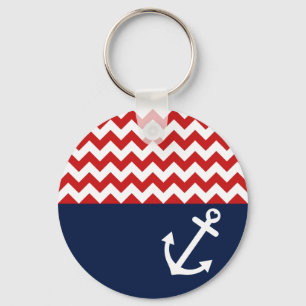 Porte-clés Amour nautique classique de Chevron