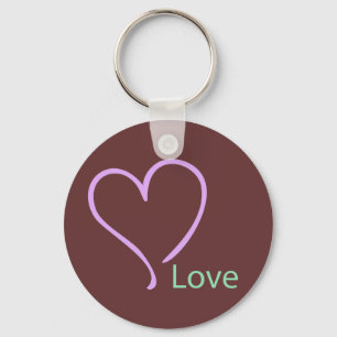 Porte-clés Amour simple et coeur
