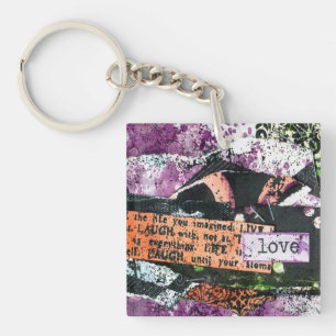 Porte-clés Amour Violet Pourpre