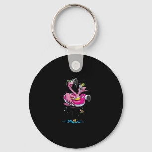 Porte-clés Amoureux de natation  Flamant rose Go Swim