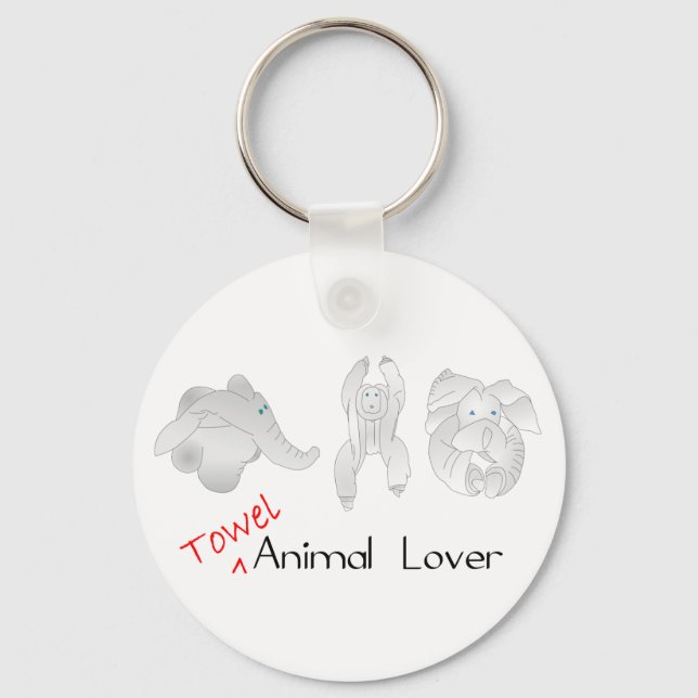 Porte-clés Amoureux des animaux de serviettes (Recto)