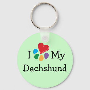 Porte-clés Amoureux des animaux_J'Coeur Mon Dachshund