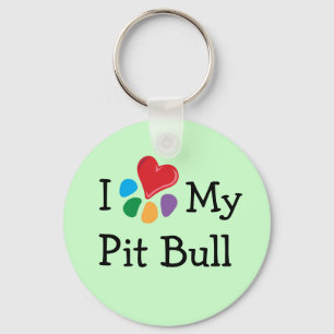 Porte-clés Amoureux des animaux_J'Encre Mon Pit Bull