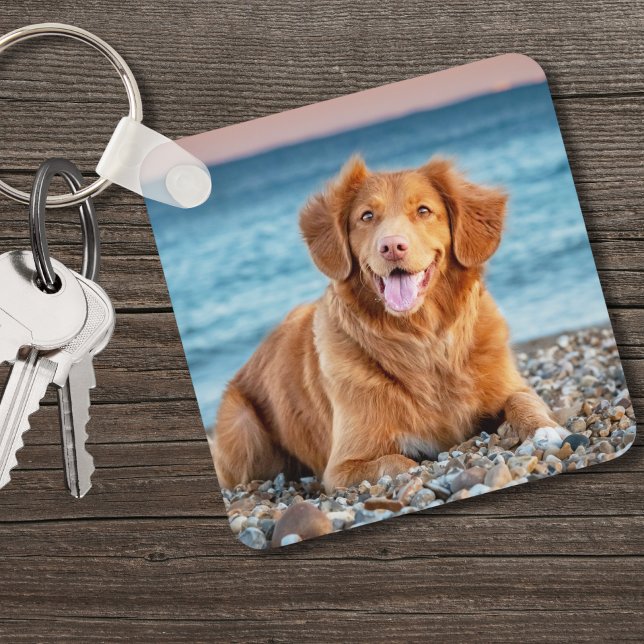 Porte-clés Amoureux des chiens personnalisé Keepsaké Pet Phot (Personalized Dog Lover Keepsake Pet Photo keychain)